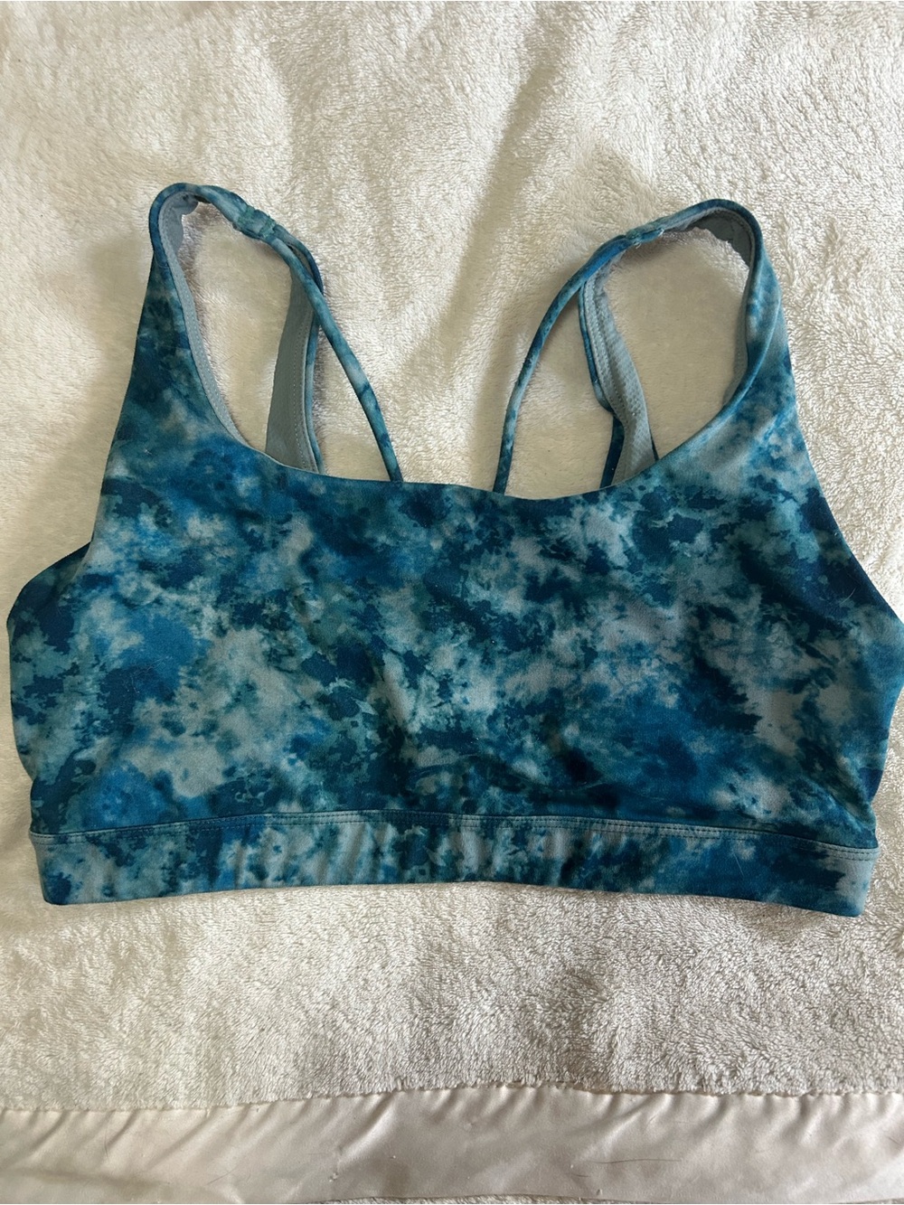 Athleta Blue Tie-Dye Sports Bra